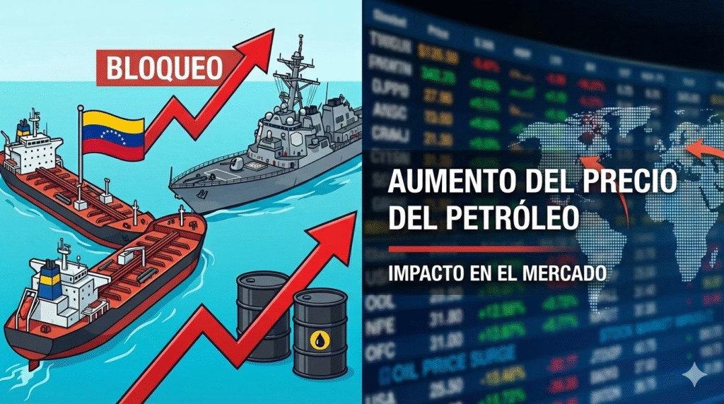 Petróleo sube por bloqueo de EE. UU. a buques con crudo venezolano y genera impacto en los mercados globales