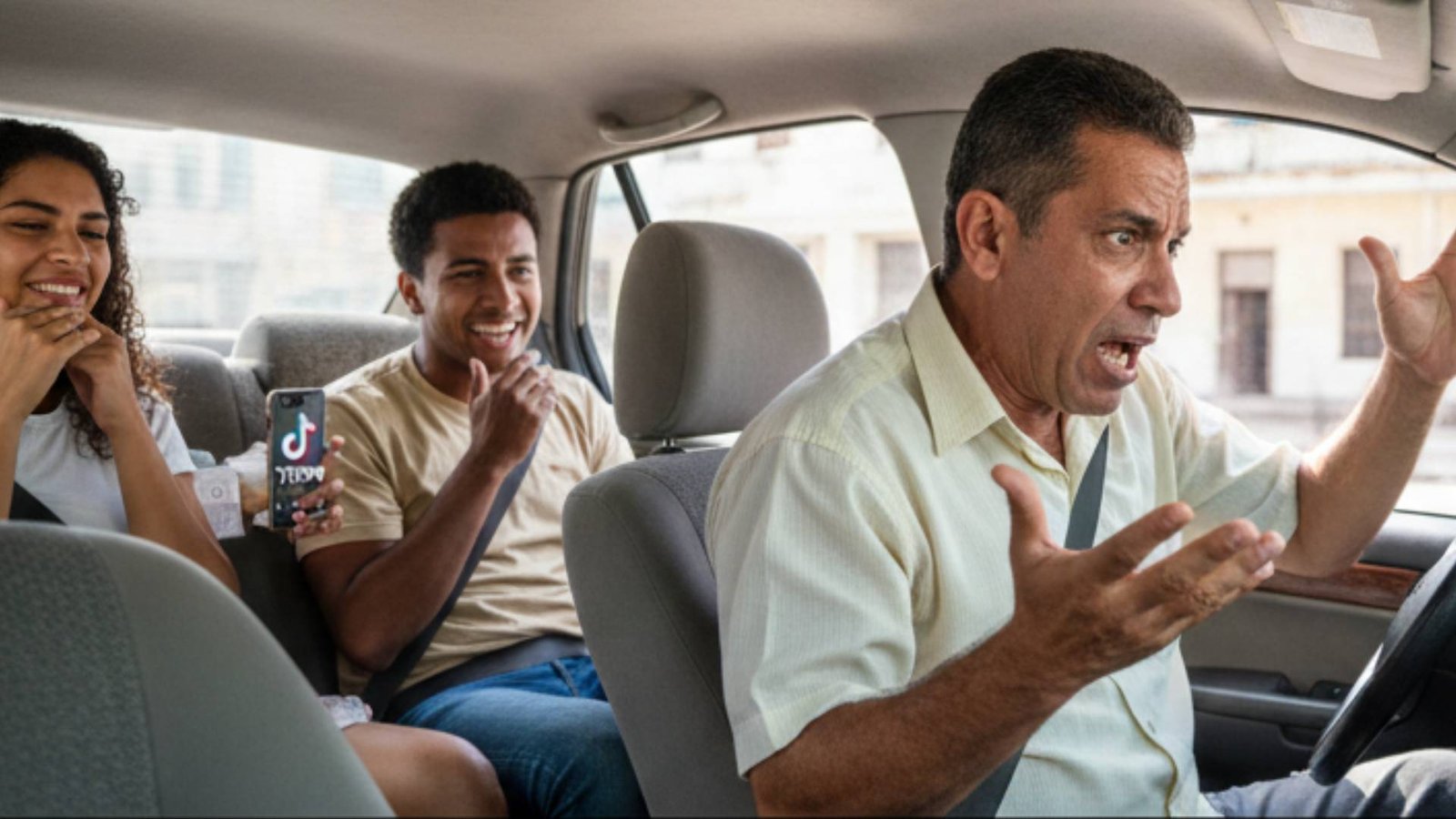 Uber cubano protagoniza video viral en TikTok tras discusión telefónica y disculpa inesperada a pasajeros
